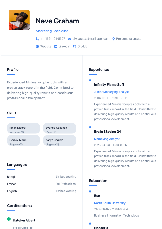 Resume Template Preview